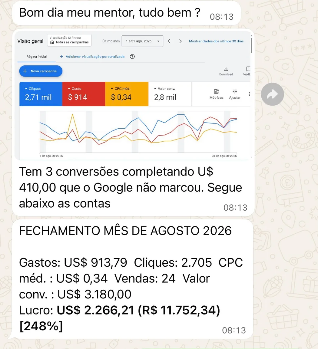 Resultado compartilhado por aluno