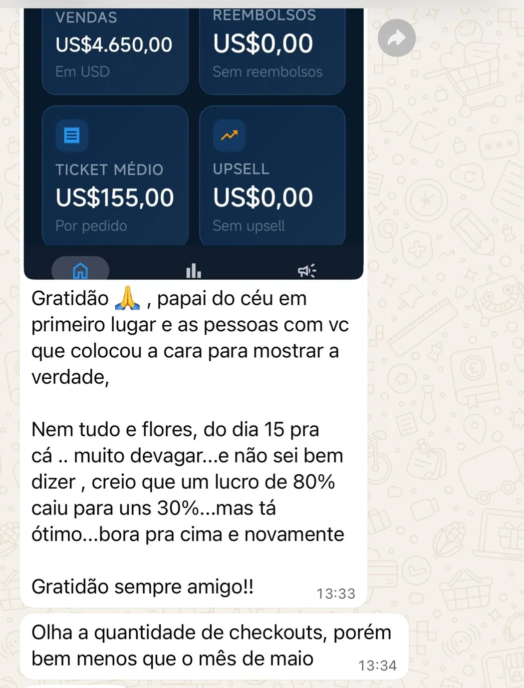 Depoimento de aluno