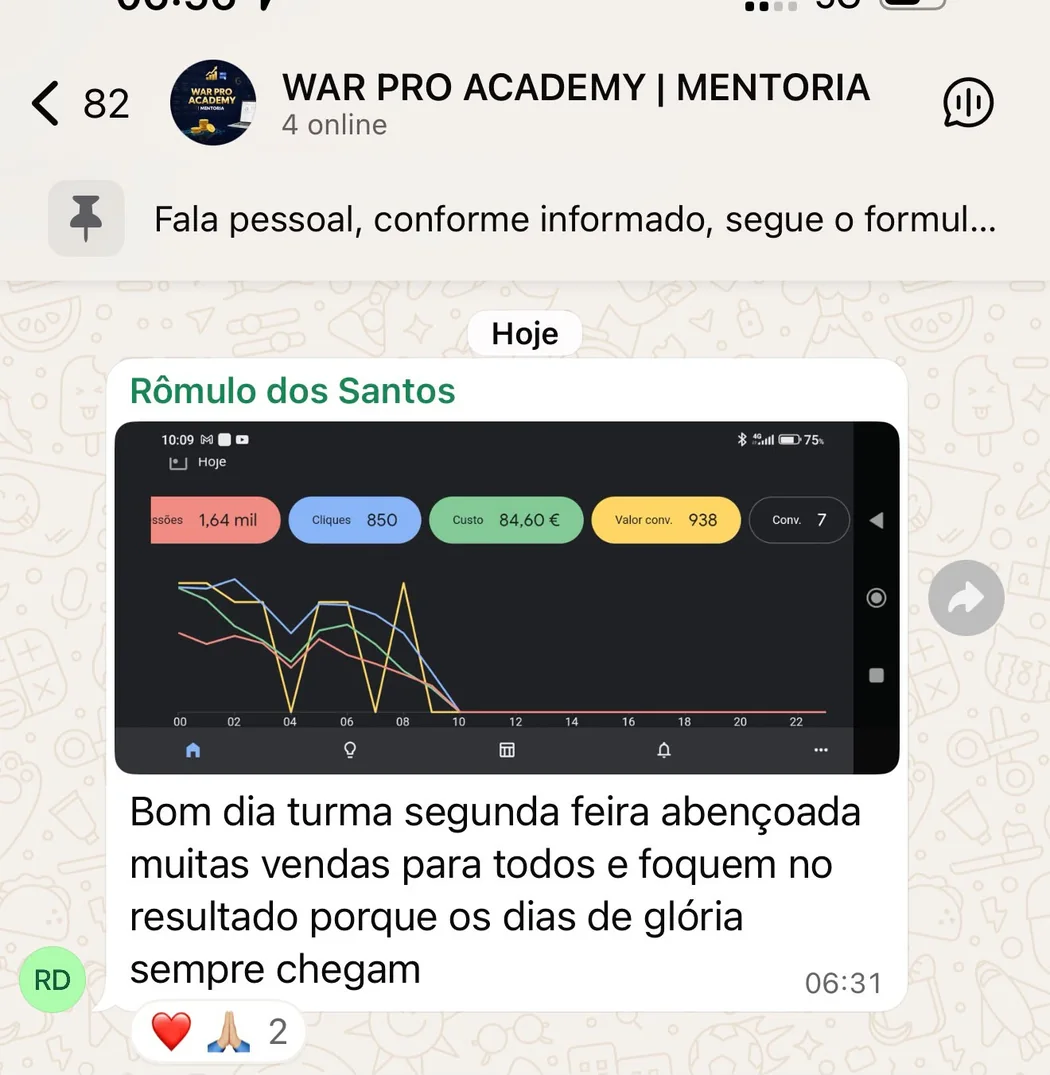 Depoimento de aluno