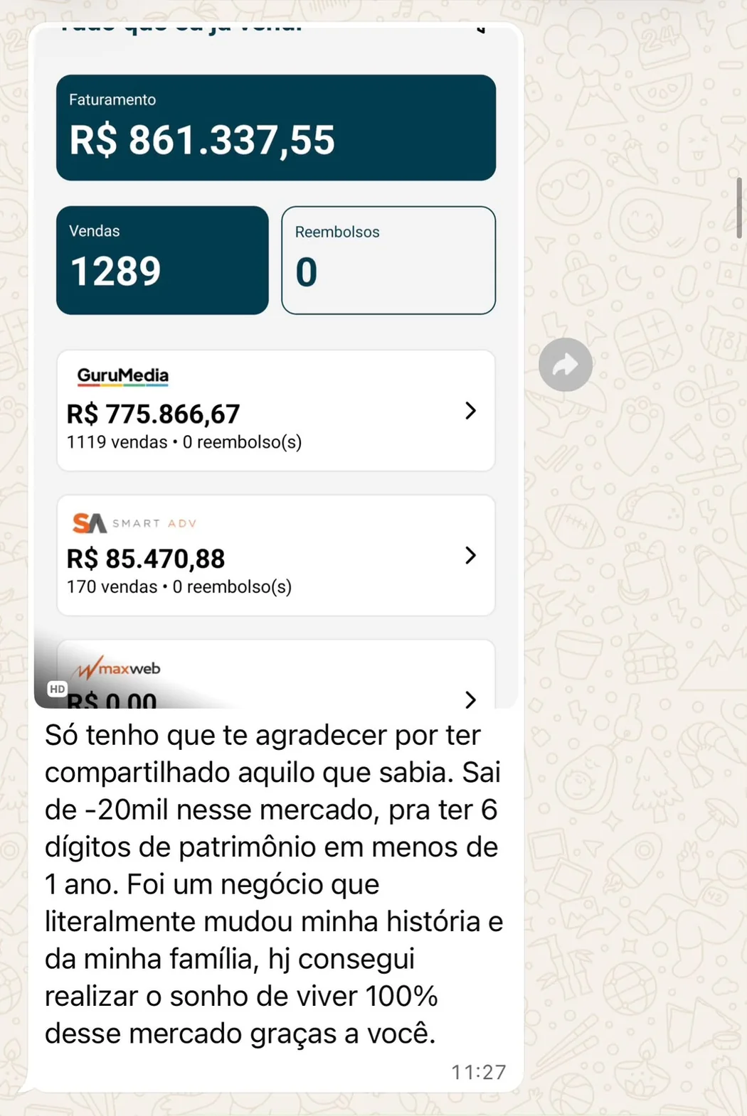 Depoimento de aluno